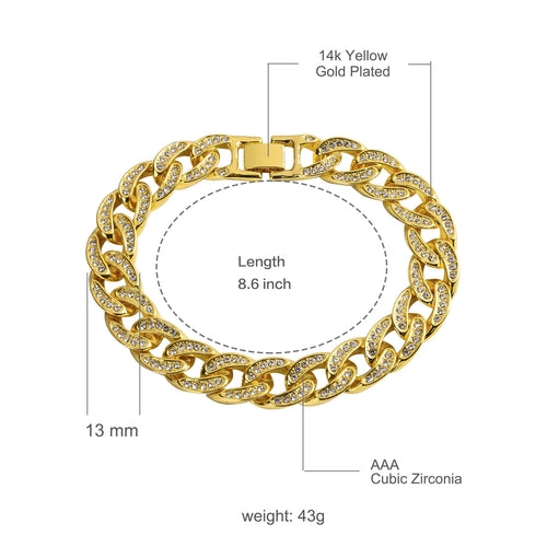 CREW 13MM Cuban Bracelet